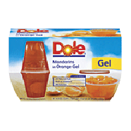 Dole Fruit Bowls Mandarins In Orange Gel 4.3 Oz Cup 4pk