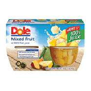 Dole Fruit Bowls Mixed Fruit In Light Syrup 4 Oz Cup 4pk
