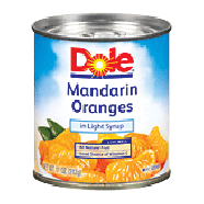 Dole Canned Fruit Mandarin Oranges Whole Segments In Light Syrup 