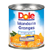 Dole Canned Fruit Mandarin Oranges Whole Segments In Light Syrup 11oz