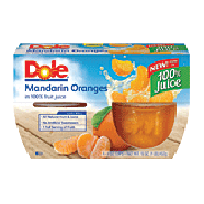 Dole Fruit Bowls Mandarin Oranges In Light Syrup 4 Oz Cup 