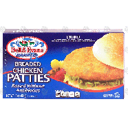 Bell & Evans Air Chilled uncooked breaded chicken patties, raised16-oz