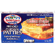 Bell & Evans Air Chilled uncooked breaded chicken patties, italia16-oz