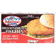 Bell & Evans Air Chilled uncooked breaded chicken patties, raised16-oz
