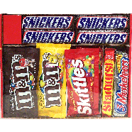 M&M's(r)  mixed variety pack; 8-Snickers, 4-Skittles, 6-M&M, 6-M&M30ct