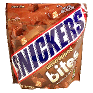 Snickers(r) bites unwrapped milk chocoalte, peanuts, caramel nougat 8oz