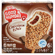 Good Humor  frozen chocolate eclair dessert bar, 6 pack 18-fl oz