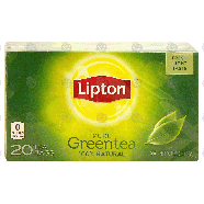 Lipton  pure green tea, 20 tea bags 1.2-oz