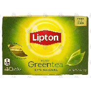 Lipton  pure green tea, 40 tea bags 2.5-oz