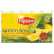 Lipton  green tea, lemon ginseng 20-ct