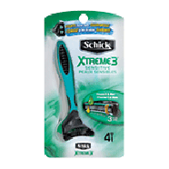 Schick Xtreme3  razors, sensitive, pro flex blades, pivot, 2x aloe  4ct