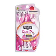 Schick Quattro For Women high performance disposable razor, 4 blade3ct
