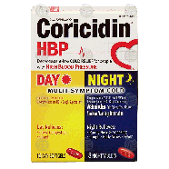 Coricidin HBP multi-symptom cold relief for people with high blood 24ct