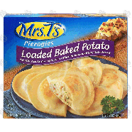 Mrs. T's Pierogies loaded baked potato; sharp cheddar cheese, sou16-oz