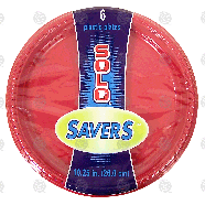 Solo Savers plastic plates, 10.25 inch  6ct