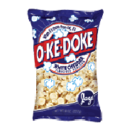 Jay's O-Ke-Doke white cheddar flavored popcorn  8oz