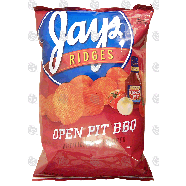 Jay's Ridges open pit bbq flavored potato chips  10oz