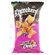 Krunchers!  sweet hawaiian onion flavor kettle cooked potato chips  8oz