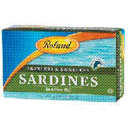 Roland  skinless & boneless sardines in olive oil 4.32oz