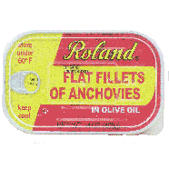 Roland  flat fillets of anchovies in olive oil  14oz