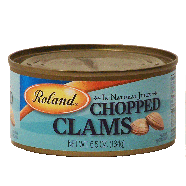 Roland  chopped clams in natural juice  6.5oz