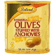 Roland  manzilla olives stuffed with anchovies 3oz