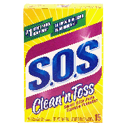 S.O.S. Clean 'n Toss small size steel wool soap pads  15ct
