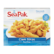 Sea Pak Shrimp Co.  tender hand shucked oven crispy clam strips 9oz