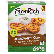Farm Rich  loaded potato skins stuffed with cheddar cheese and ba16-oz