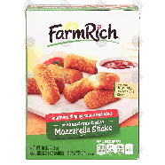 Farm Rich  breaded snack size mozzarella sticks, marinara dipping10-oz