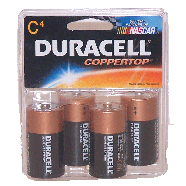 Duracell Coppertop c long lasting power alkaline batteries 4ct