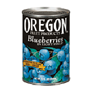 Oregon Fruit Products Blueberries In Light Syrup 15oz