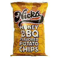 Nicks  honey bbq flavored potato chips 8oz