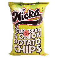 Nicks  sour cream & onion potato chips 8oz