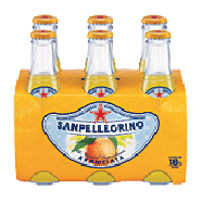 Sanpellegrino  aranciata; sparkling orange beverage with 16% orang6-pk