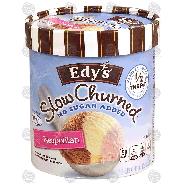 Edy's Slow Churned neapolitan light ice cream, no sugar added 1.5-qt