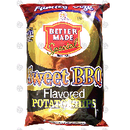 Better Made Family Size sweet bbq flavored potato chips  9.5oz