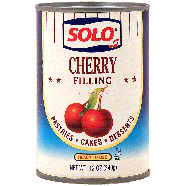 Solo  cherry filling, ready to use for pastries, cakes and dessert12oz