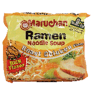 Maruchan  roast chicken noodle flavor soup add to boiling water 3oz