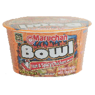 Maruchan Bowl hot & spicy chicken flavor, ramen noodles with veg3.32oz