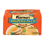 Maruchan Ramen Noodle Soup Chicken Flavor Souper 6-Pack 6ct