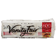 Vanity Fair Everyday premium napkins, 100-count packs, 13x12.75-inc6pk