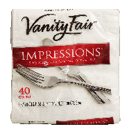 Vanity Fair Impressions 3-ply large, cloth-like feel napkins 40ct