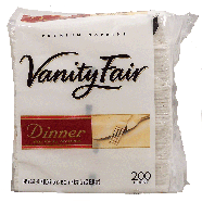 Vanity Fair Dinner premium paper napkins, 3-ply, 15x17-inch 200ct