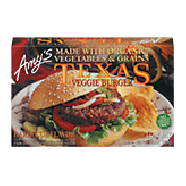Amy's  texas veggie burger, made with organic vegetables, 4 patti10-oz