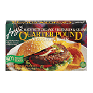 Amy's  quarter pound veggie burger, 4 patties 16-oz