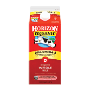 Horizon Organic Milk Whole DHA Omega-3 0.5gal