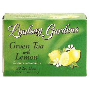 Lindsay Gardens  green tea with lemon, 20-tea bags 1.05oz
