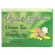 Lindsay Gardens  green tea with raspberry, 20-tea bags 1.05oz