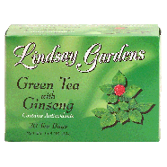 Lindsay Gardens  green tea with ginseng, 20-tea bags 1.06oz